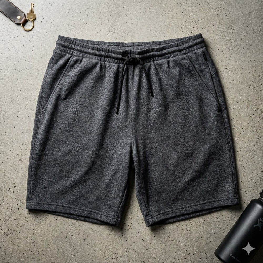 Old Navy Active Dynamic Fleece Shorts Men's XL Grey Heather 4-Way Stretch Lounge